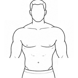 Muscular V-Shaped Build