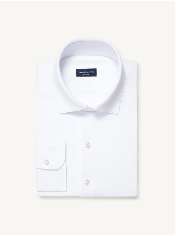 White twill dress shirt