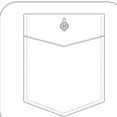 Single Button Angled Pocket pocket